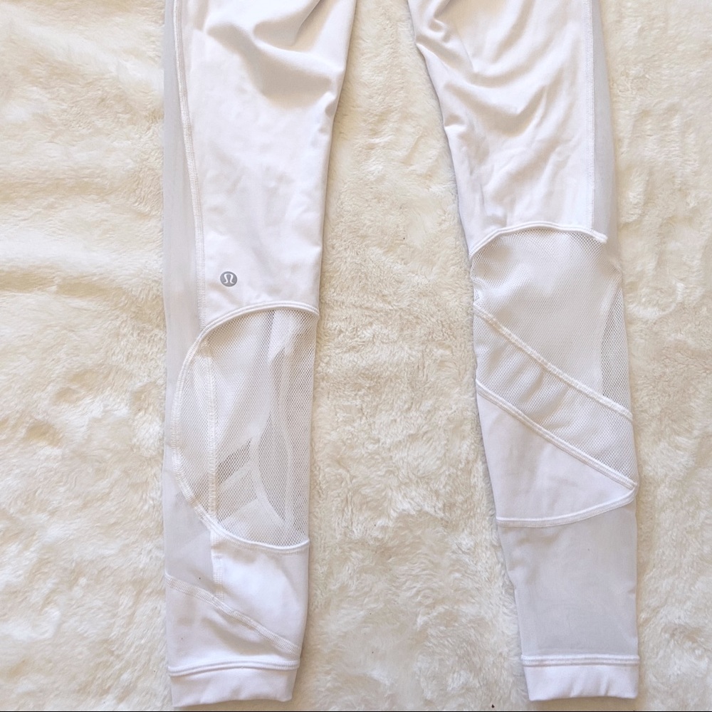 ✨🤍 WHITE LULULEMON MESH LEGGINGS 28” ✨🤍